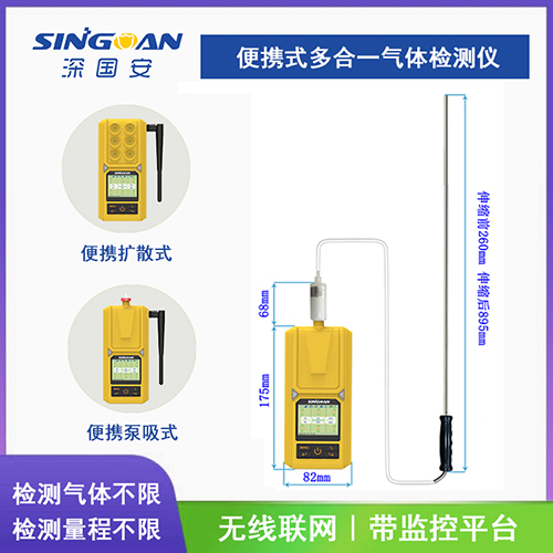 手持腰掛式多合一有毒氣味檢測(cè)儀